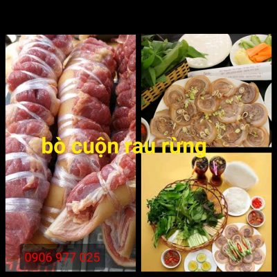 thịt bò cuốn bánh tráng